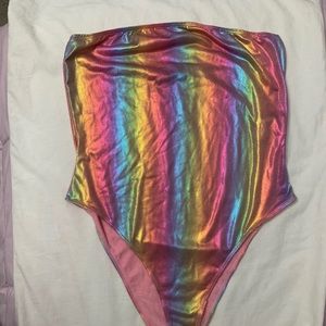 Forever 21 Body suit Tube top Rainbow